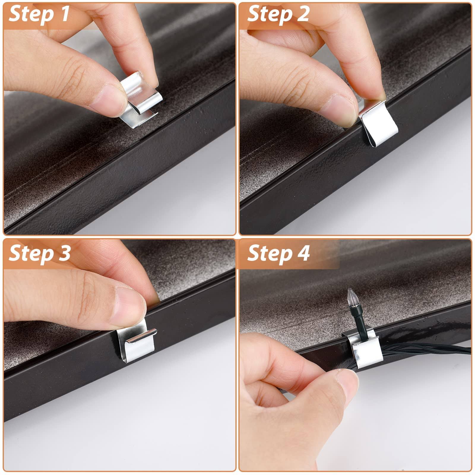 Christmas Lights Gutter Hooks Galvanized Holiday Lights Roof Hooks Christmas Light Clips Xmas Light Gutter Hangers Outdoor Seasonal Lighting Hooks