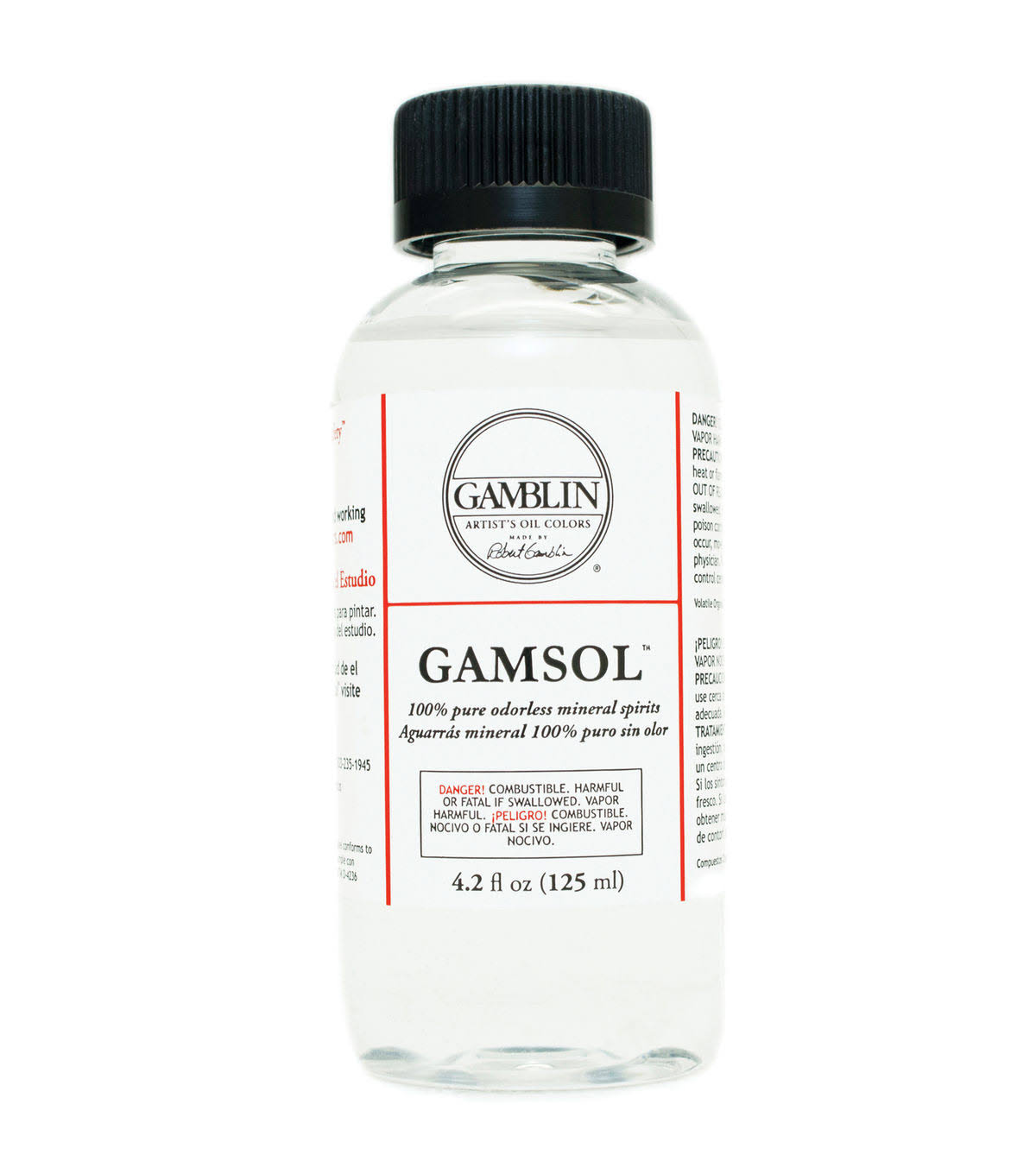 Gamblin Gamsol Odorless Mineral Spirits Bottle- 4.2 fl oz bottle