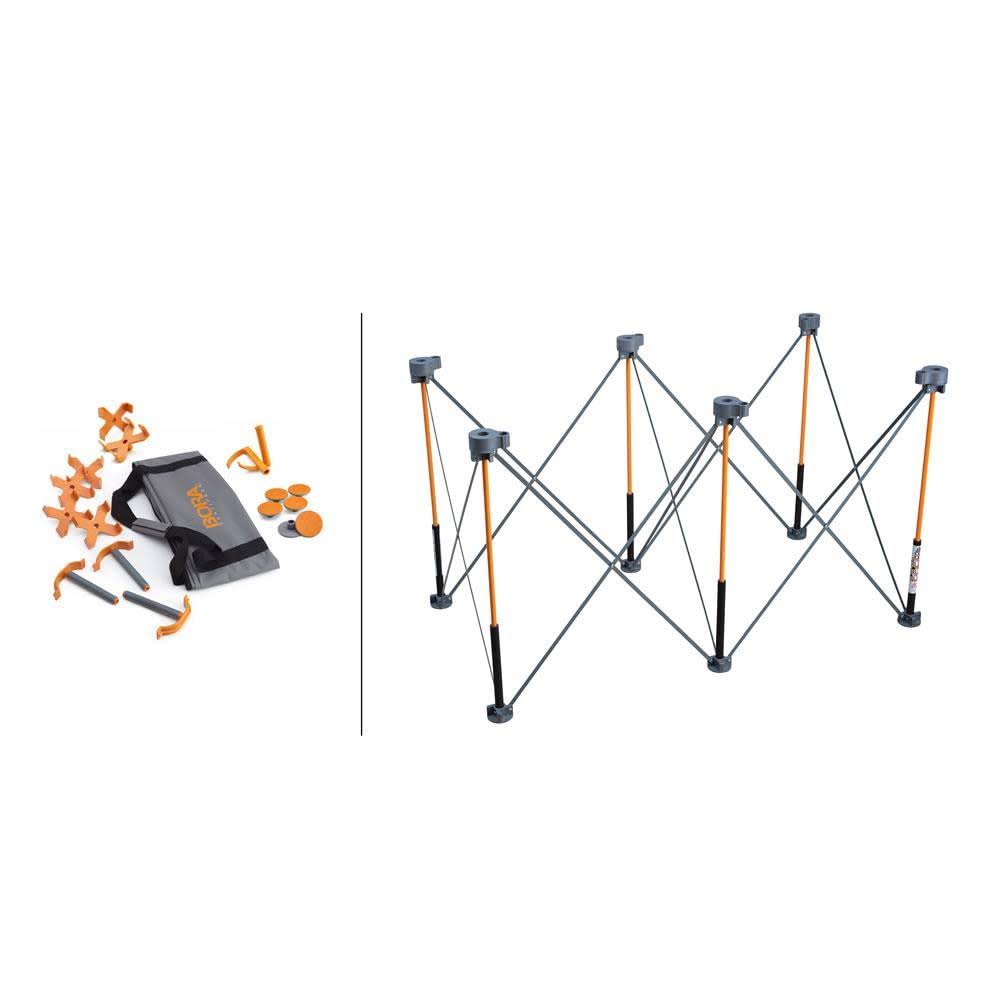Bora 30 in. x 24 in. x 48 in. Steel Centipede Work Support Sawhorse with Exclusive Accessories