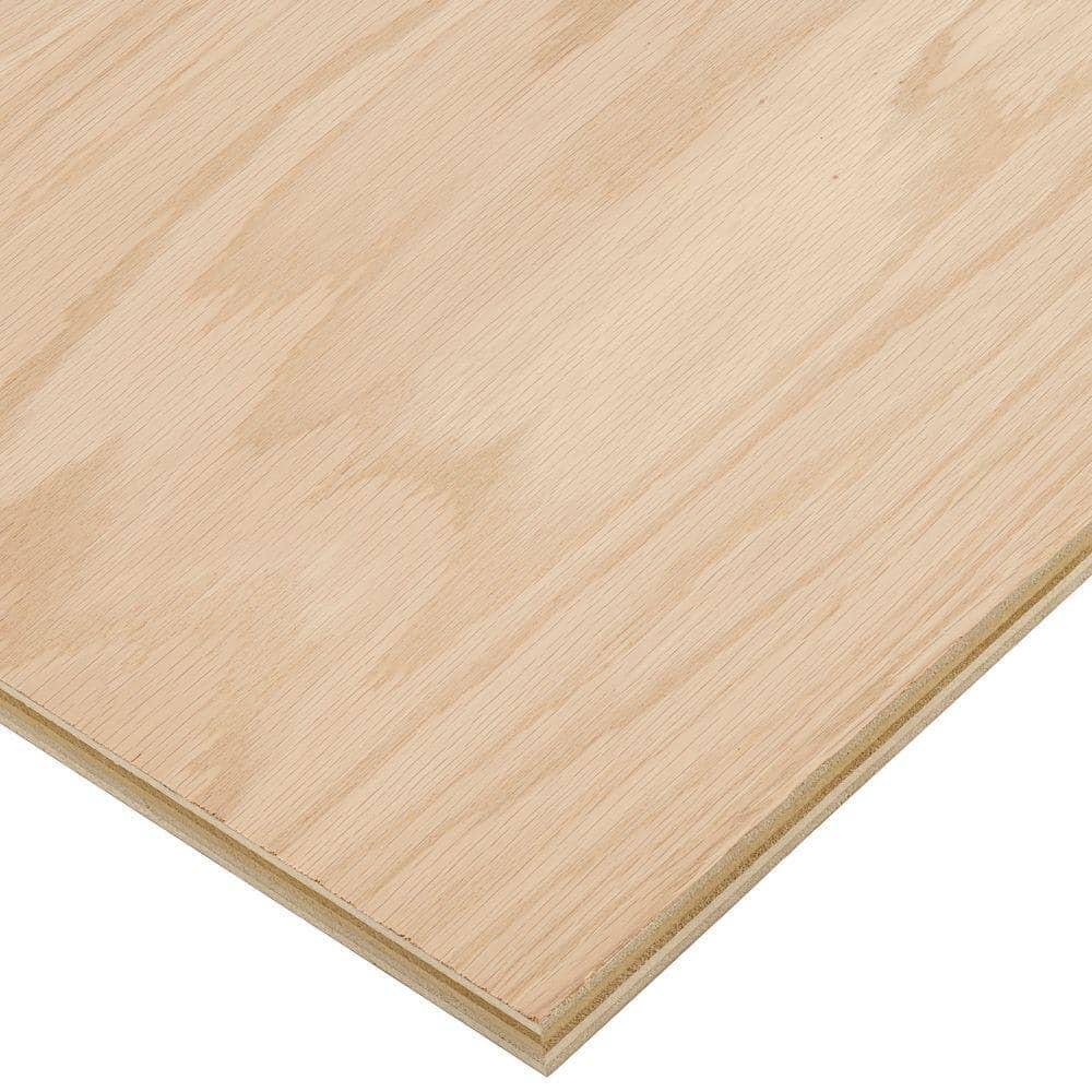 Columbia Forest Products 3/4 in. x 2 ft. x 4 ft. PureBond Red Oak Plywood Project Panel (Free Custom Cut Available) 2014