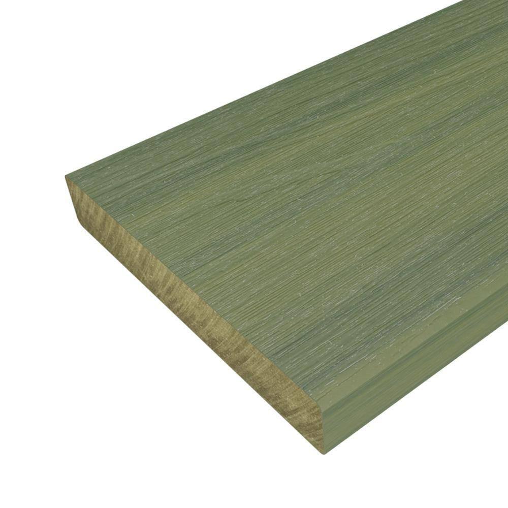 NewTechWood 1 in. x 6 in. x 8 ft. Indian Ebony Solid Composite Decking Board, Ultrashield Natural Cortes