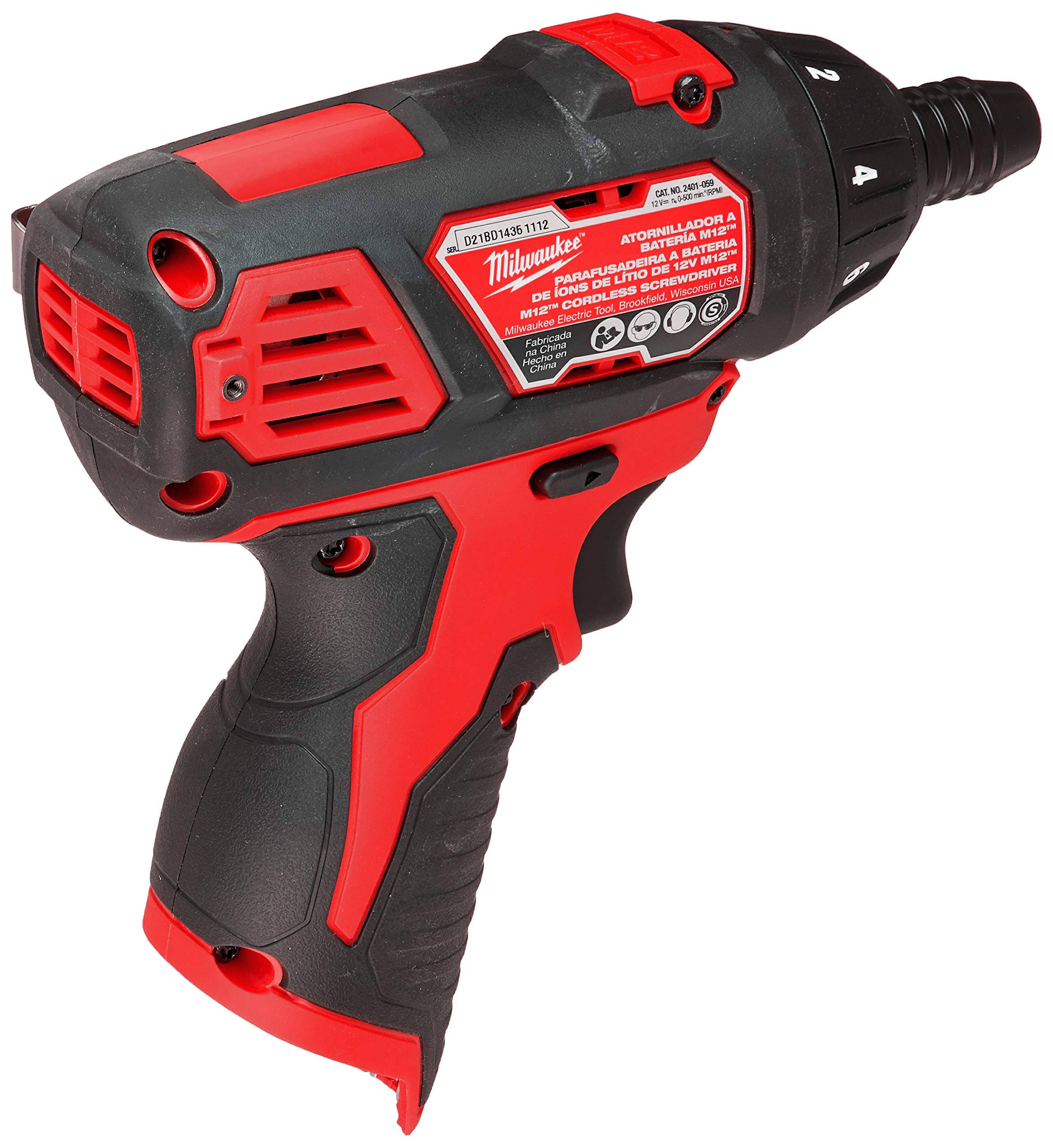 Milwaukee 2401-20 M12 12-Volt Lithium-Ion Cordless 1/4 in. Hex Screwdriver (Tool-Only)