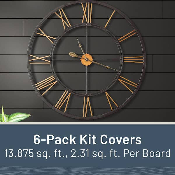 UFP-Edge Timeless 1 in. x 6 in. x 6 ft. Midnight Black Smooth Nickel Gap Shiplap (6-pack) 345604