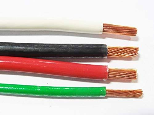 for 30' ea THHN Thwn 6 AWG Gauge Black White Red + 8 AWG Green Stranded Copper Wire Electrical Wire & Cable