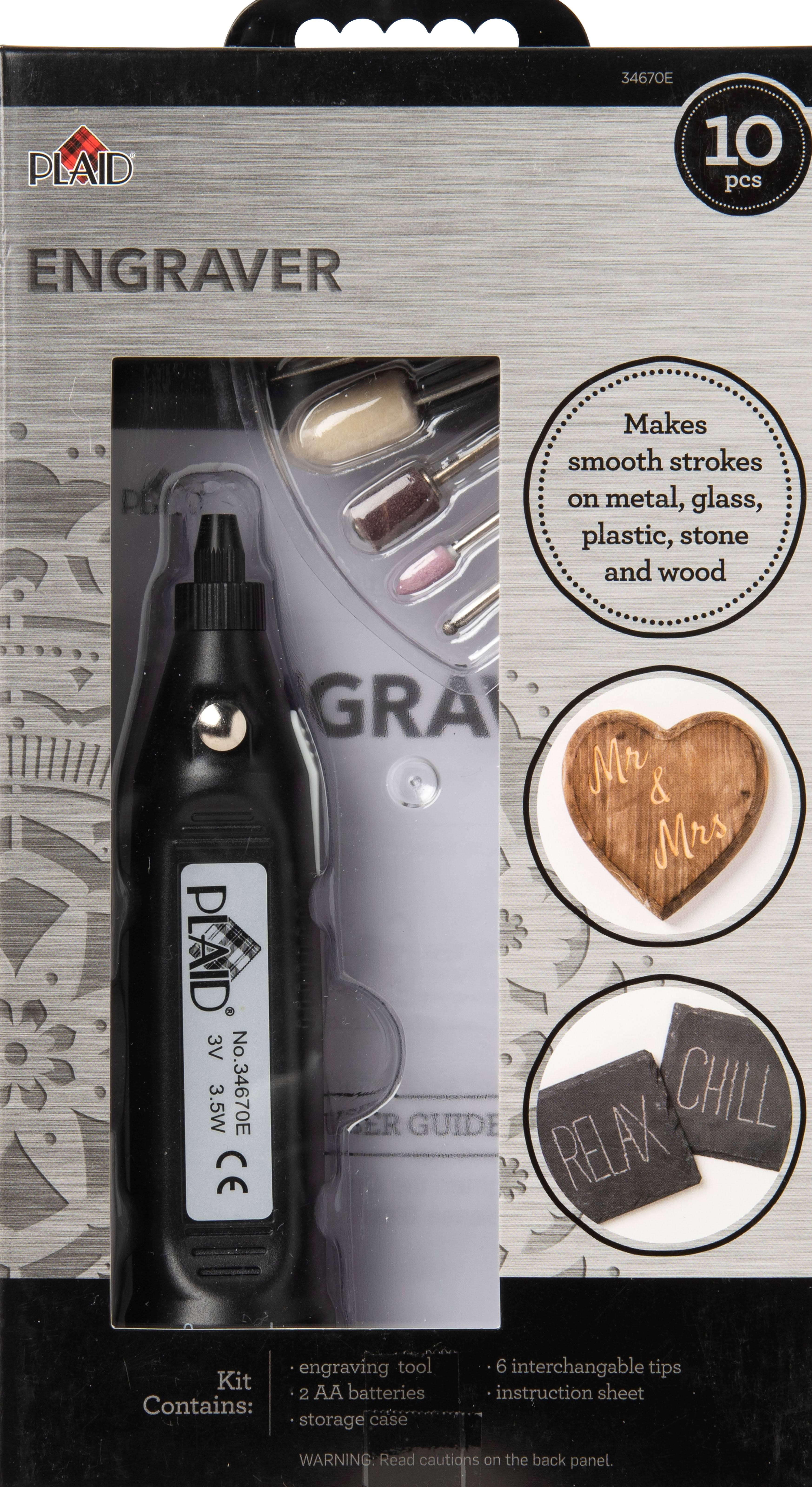 Plaid Engraver Tool Battery Operated 10 Pkg