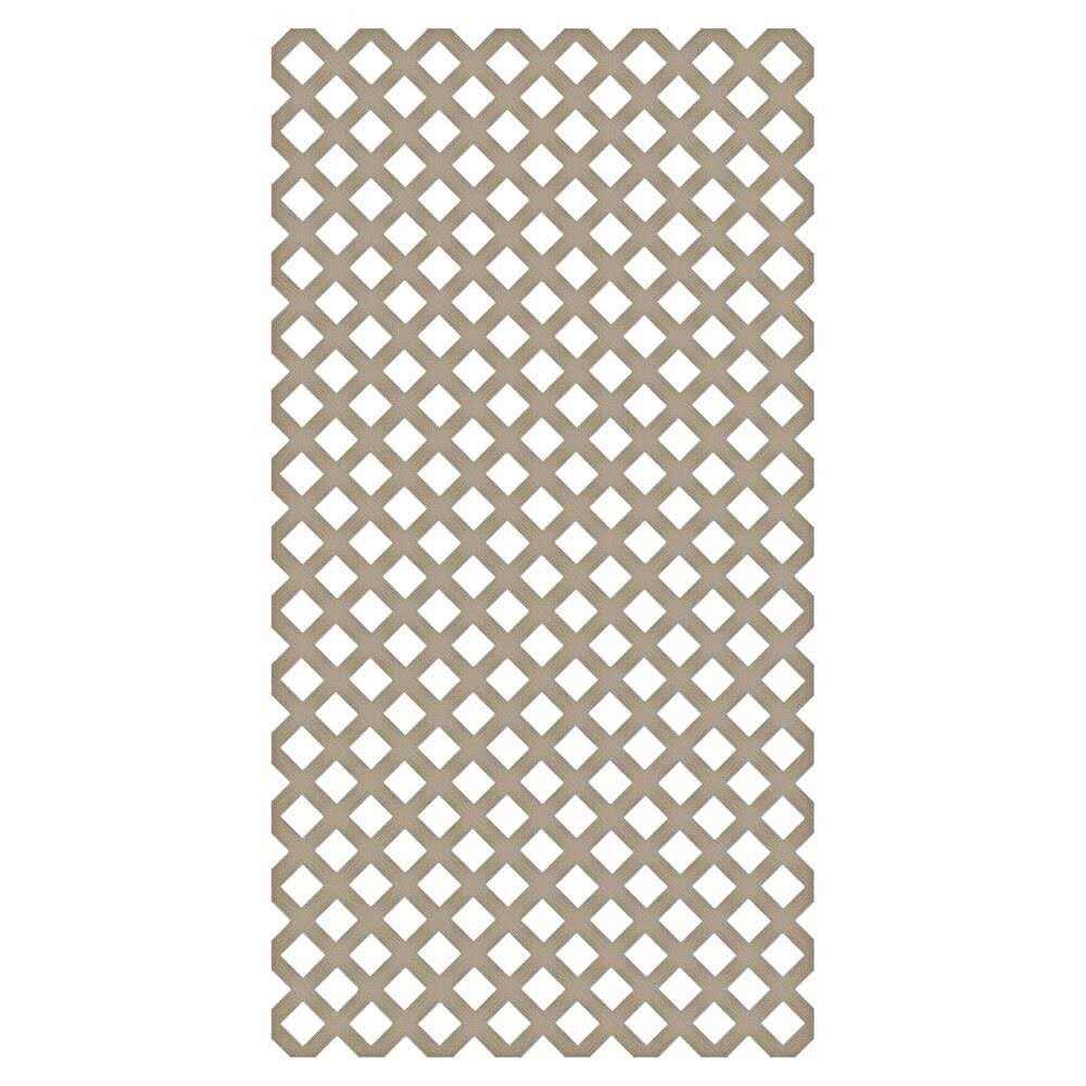 4 ft. x 8 ft. Clay Classic Diamond Vinyl Lattice
