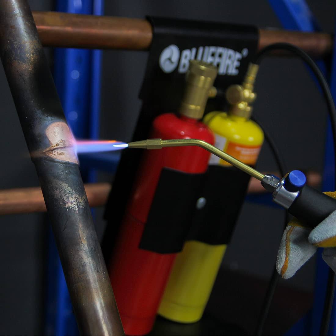 BlueFire Oxygen Mapp Propane Cutting Torch Kit Map GAS Cylinder Rack Flint Light