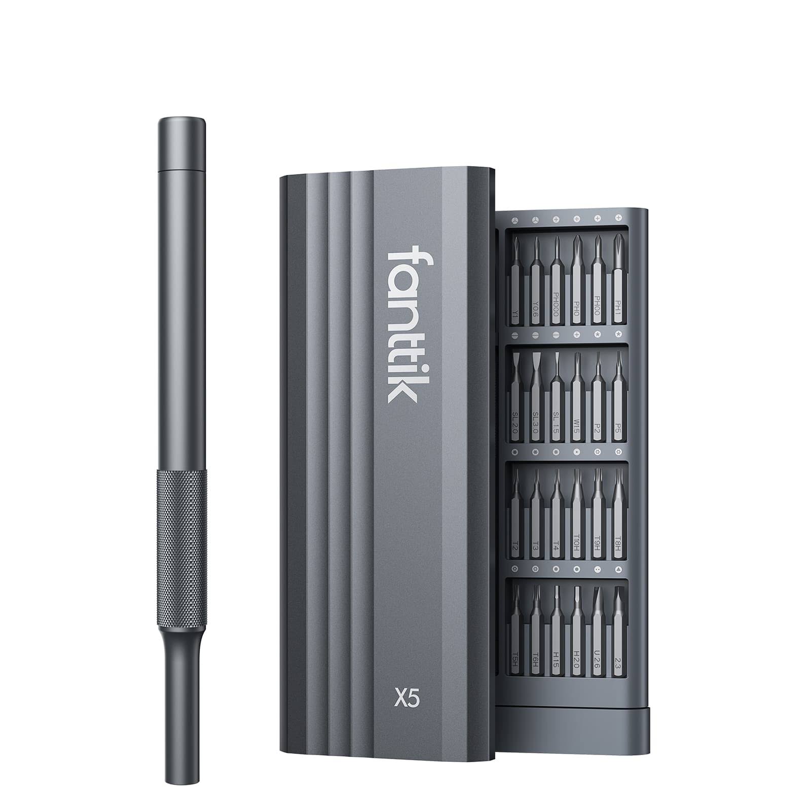 Fanttik Precision Screwdriver Set, 25 in 1 Mini Screwdriver, Magnetic Driver Bits Set, Pocket Manual Screwdriver Tool Set, Repair Tool Kit for