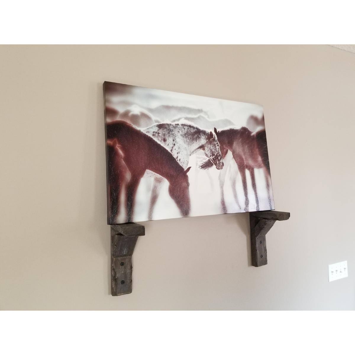 Ekena Millwork 3 1/2 inchw x 8 inchd x 10 inchh Vintage Farmhouse Bracket, Barnwood Decor Collection, Weathered Brown