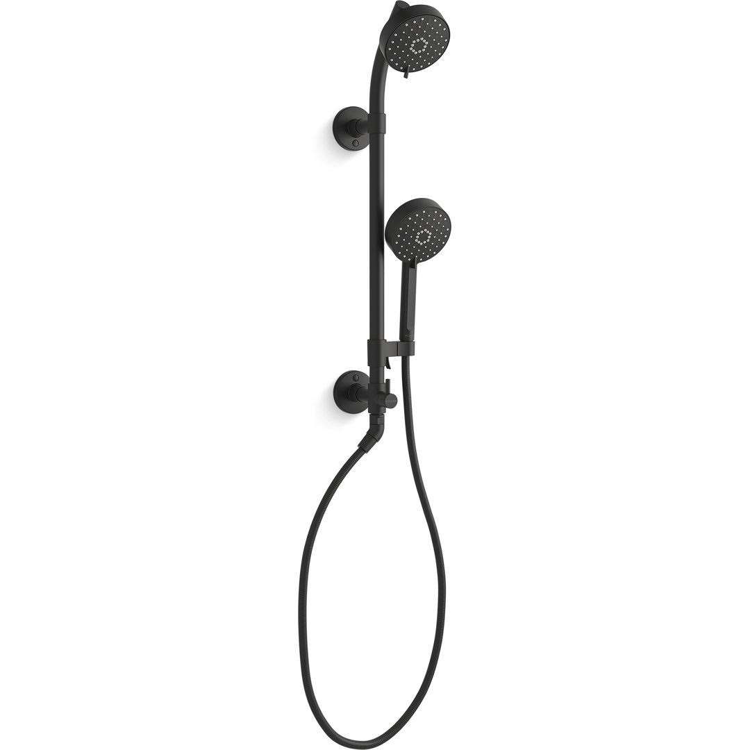 Kohler K-76471-G HydroRail-S Shower Column Kit with Awaken, 1.75 GPM- Matte Black