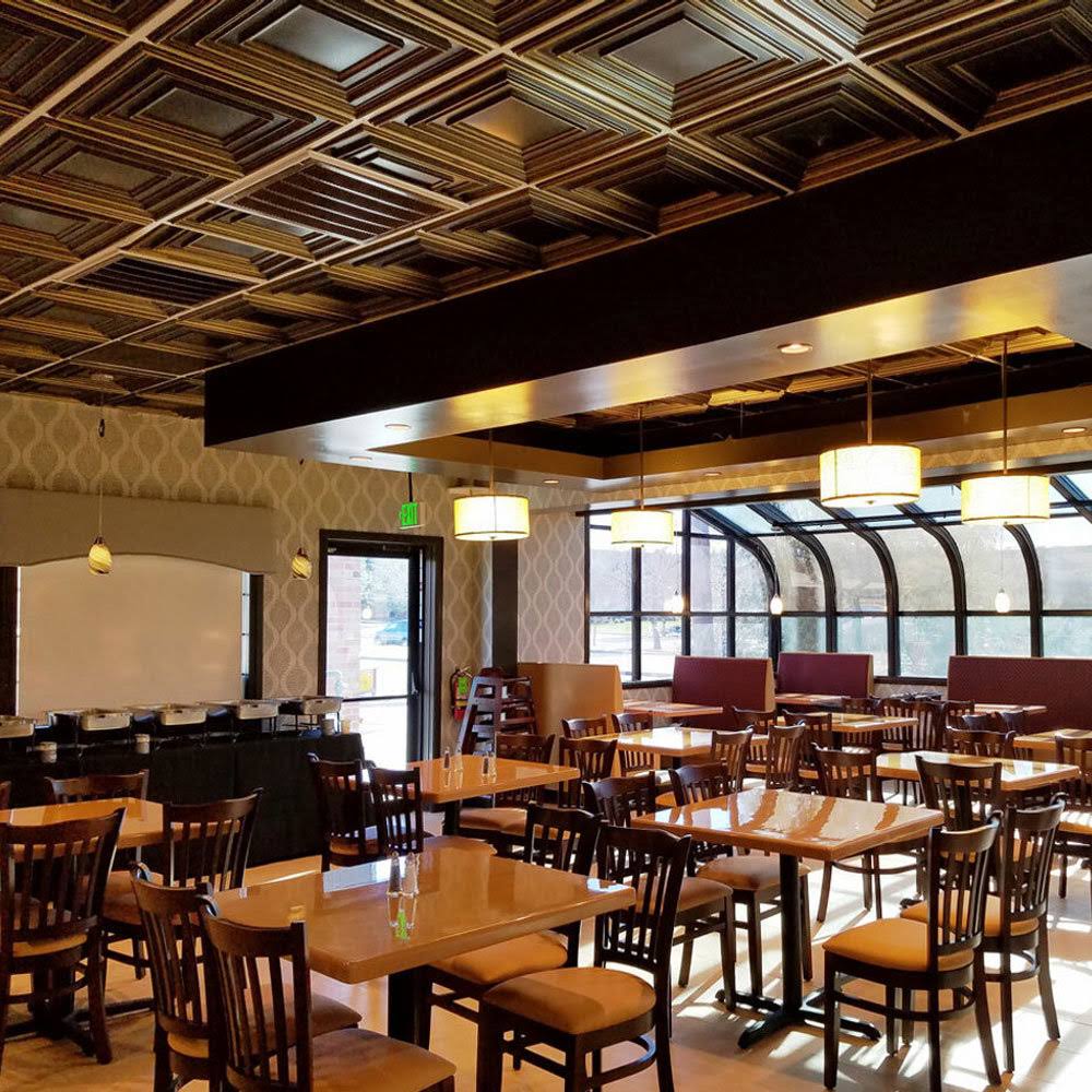 Schoolhouse Antique Copper 2 ft. x 2 ft. PVC Glue-up or Lay-In Faux Tin Ceiling Tile (100 Sq. ft./Case)