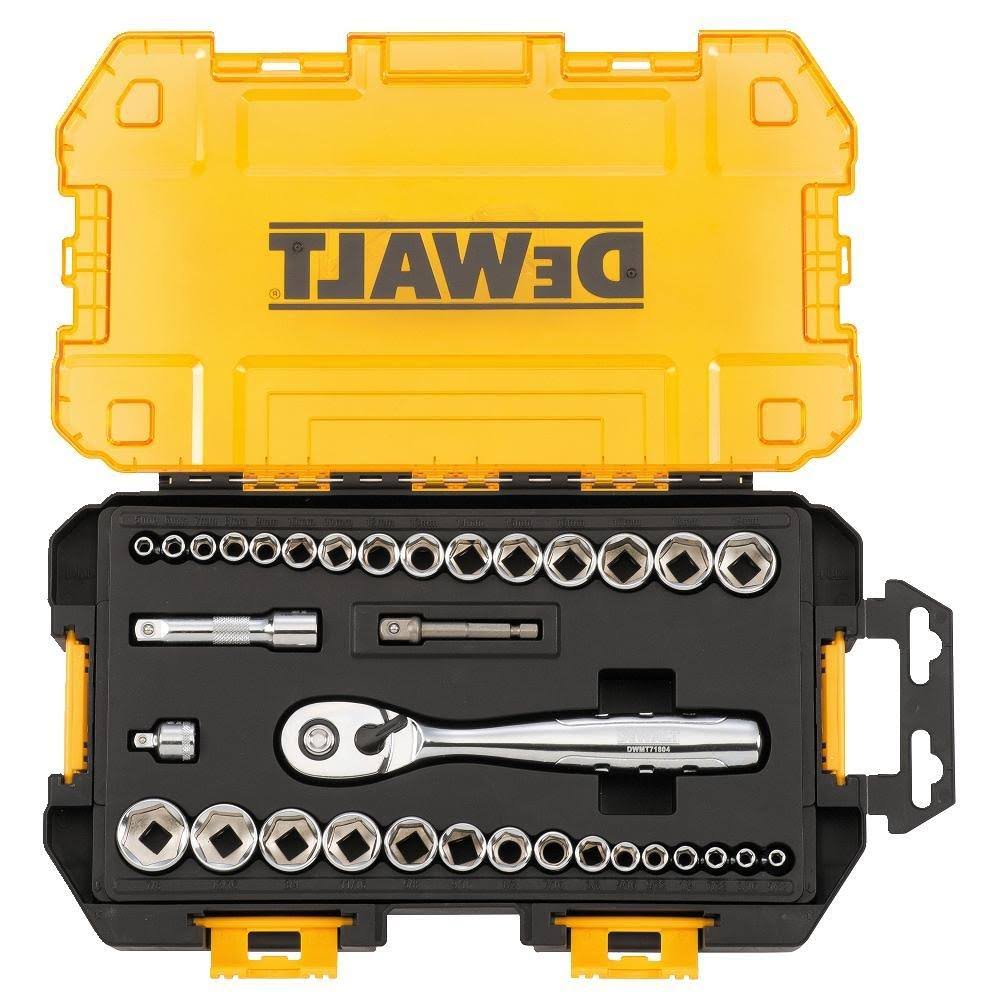 DeWalt (dwmt73804) Socket Set, 3/8-Inch Drive, SAE/Metric, 34-Piece