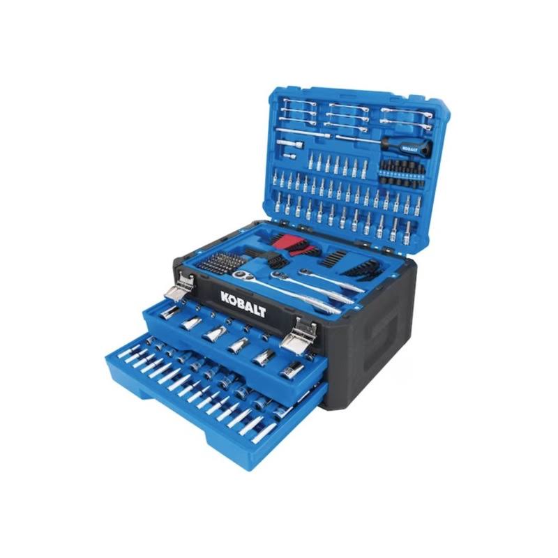 Kobalt 277-Piece Standard (SAE) and Metric Polished Chrome Mechanics Tool Set with Hard Case | 52321
