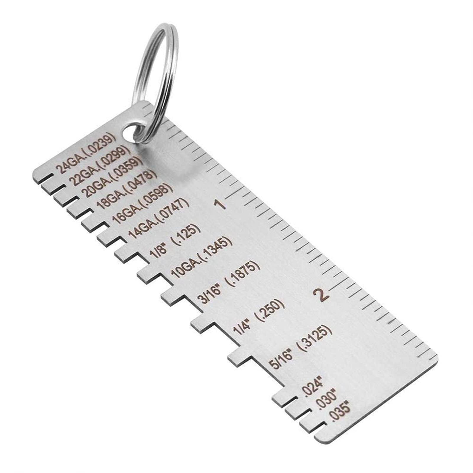 Debaishi Wire/Metal Sheet Thickness Gauge Stainless Steel Welding Gage Plated Size Inspection Tool Wire Metal Sizes Thickness Gauge