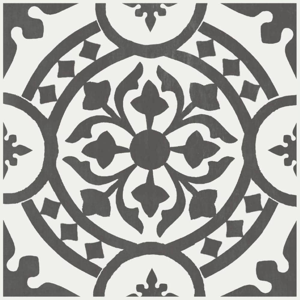 Armstrong Flooring Universal Black and White 2 Mil x 12 in. W x 12 in. L Peel and Stick Water Resistant Vinyl Tile Flooring (30 sqft/case)