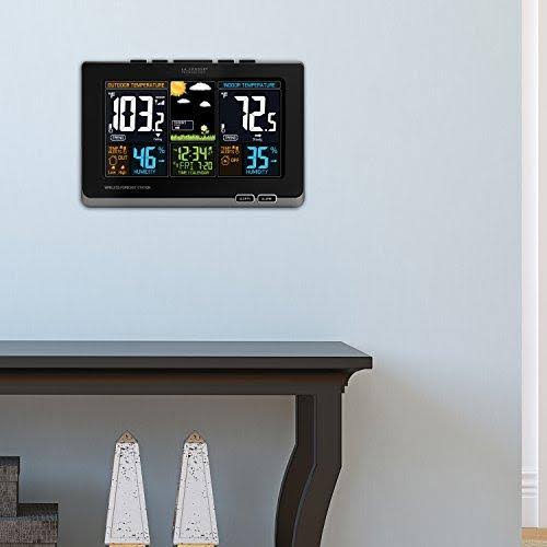 La Crosse Technology Wireless Atomic Digital Color Forecast Station, Black