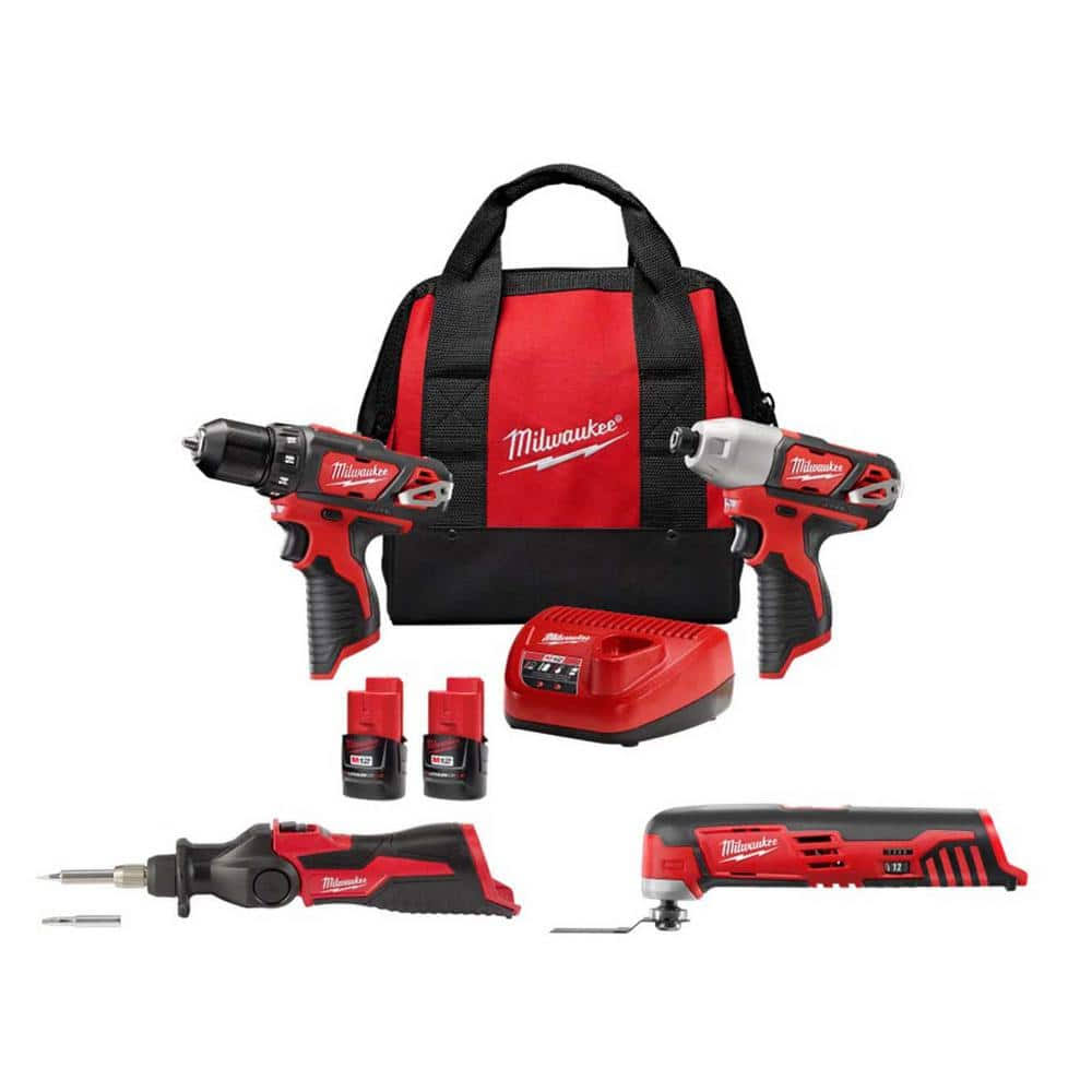 Milwaukee M12 12-Volt Lithium-Ion Cordless 2-Tool Combo Kit with Cordless Oscillating Multi-Tool & Cordless Soldering Iron