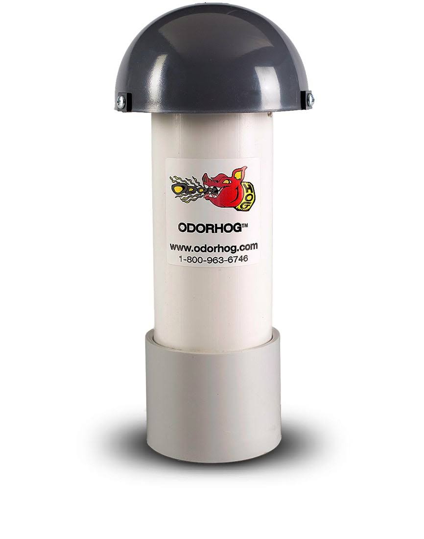 OdorHog Mushroom Cap Vent Stack Pipe Filter 3 inch PVC Slip On, Removes Outdoor and Sewer Odor Problems, Men's
