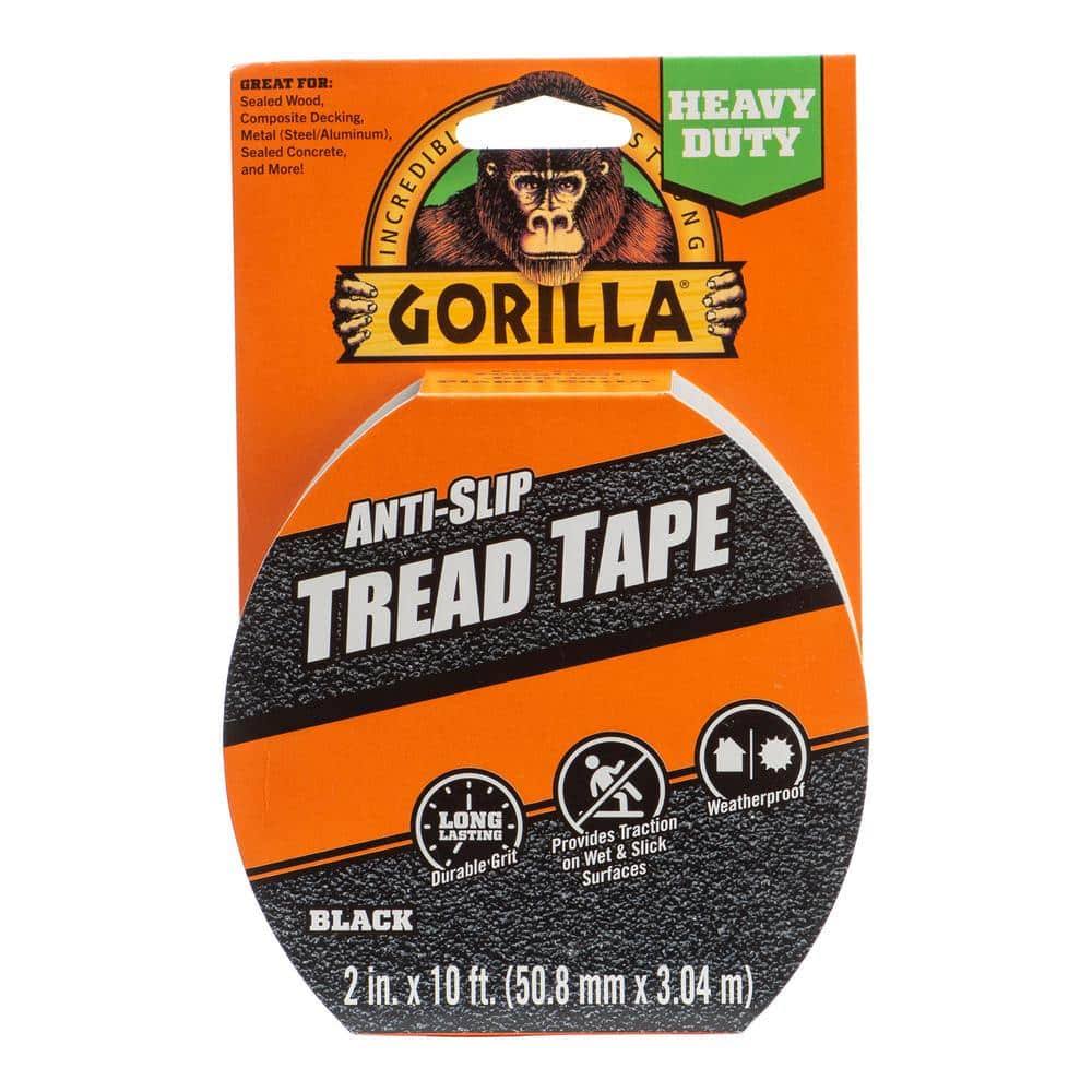 Gorilla Anti-Slip Tread Tape Roll, 10'L x 2