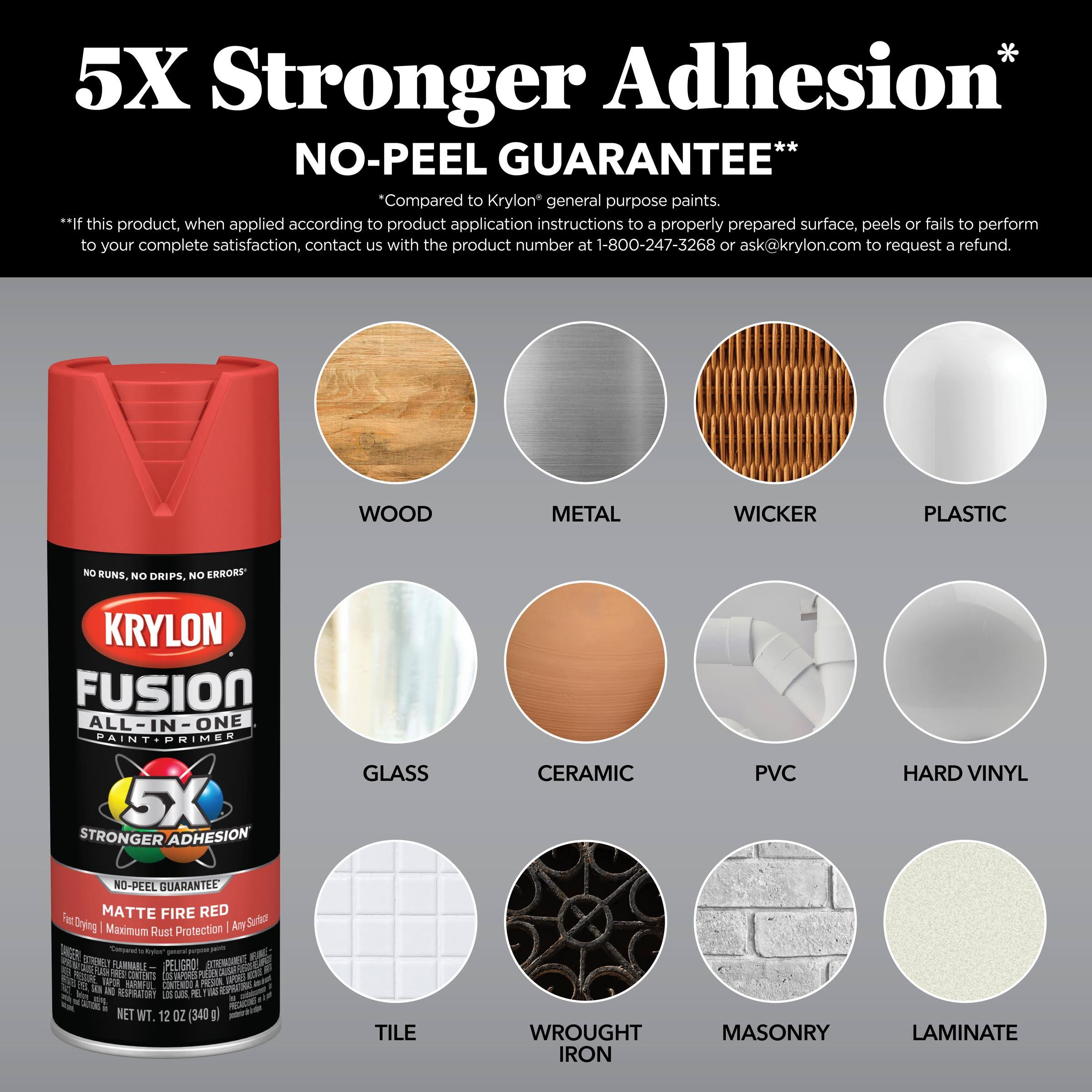 Krylon Fusion All-in-One 12 oz. Matte Spray Paint, Deep Gray