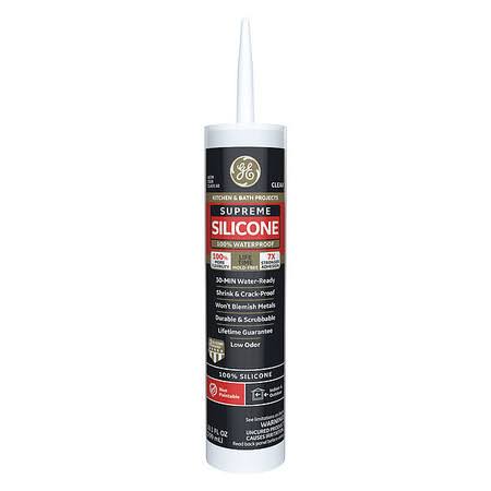 GE Supreme Silicone 10.1 oz. Clear Kitchen and Bath Caulk GE Silicone