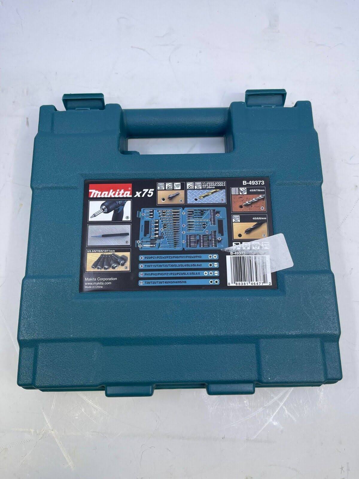 Makita B-49373 75 PC Metric Drill and Screw Bit Set