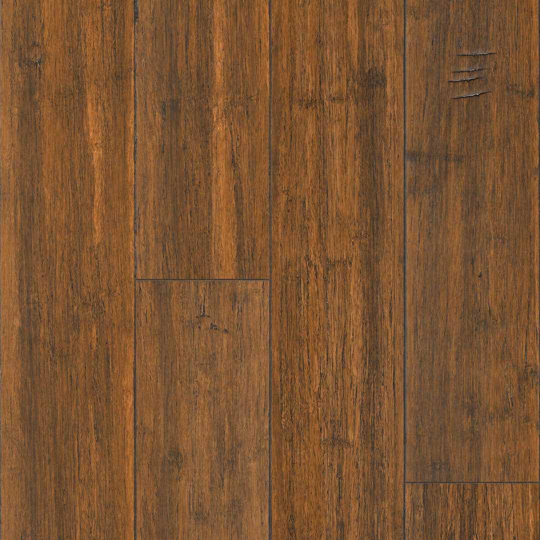 Cali Bamboo Fossilized Antique Java Bamboo 5-3/8-in Wide x 9/16-in Thick Handscraped Solid Hardwood Flooring (21.5-Sq ft) in Brown | 7003001000