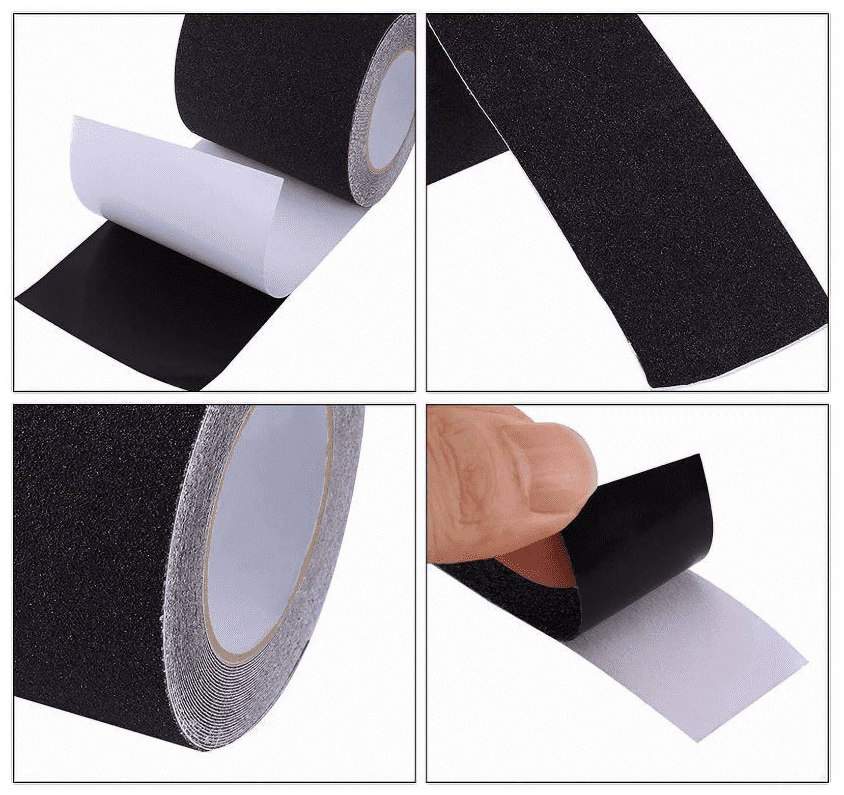 Anti Slip High Traction Grip Tape for Stairs, Steps, Indoor, Outdoor- Black (4