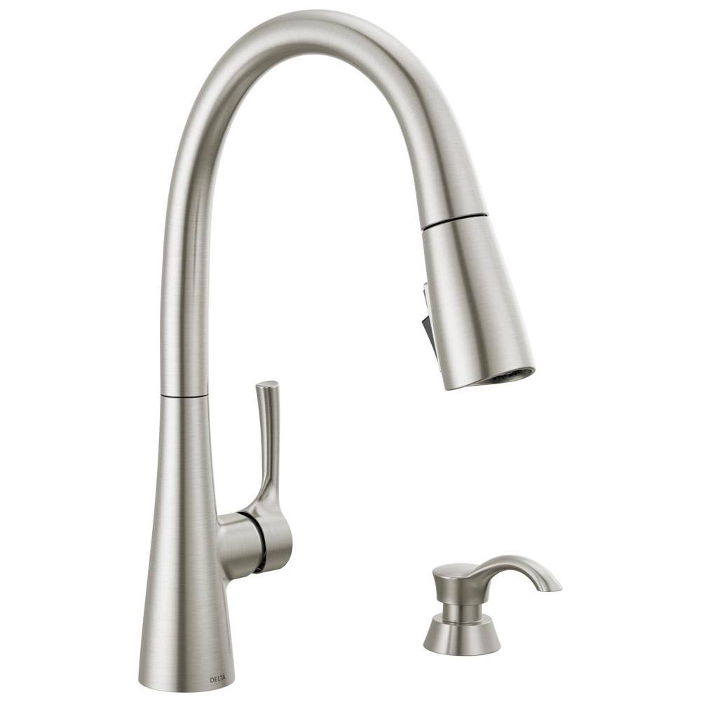 Delta Auburn Pull Down Kitchen Faucet & Soap Dispenser