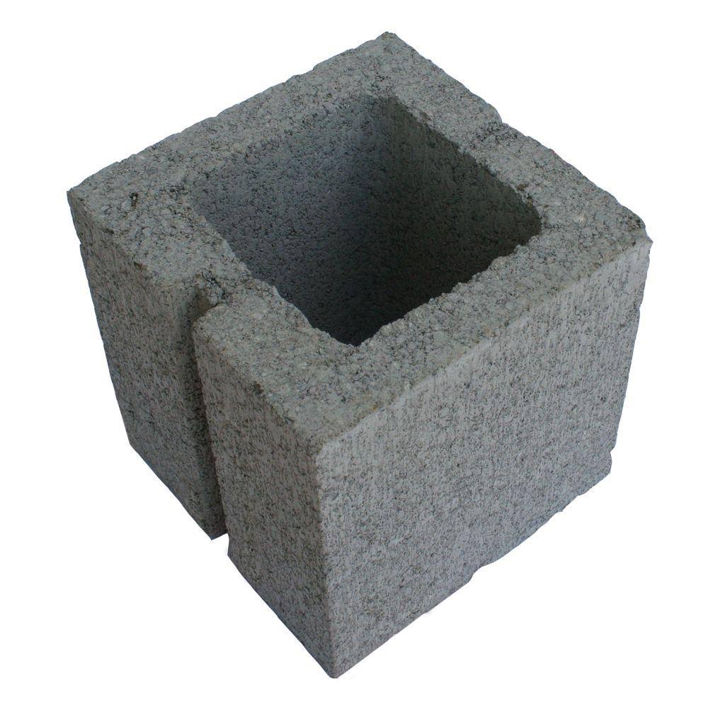 Lowe's 8-in W x 8-in H x 8-in L Cored Concrete Block in Gray | 8x8x8 Half Block