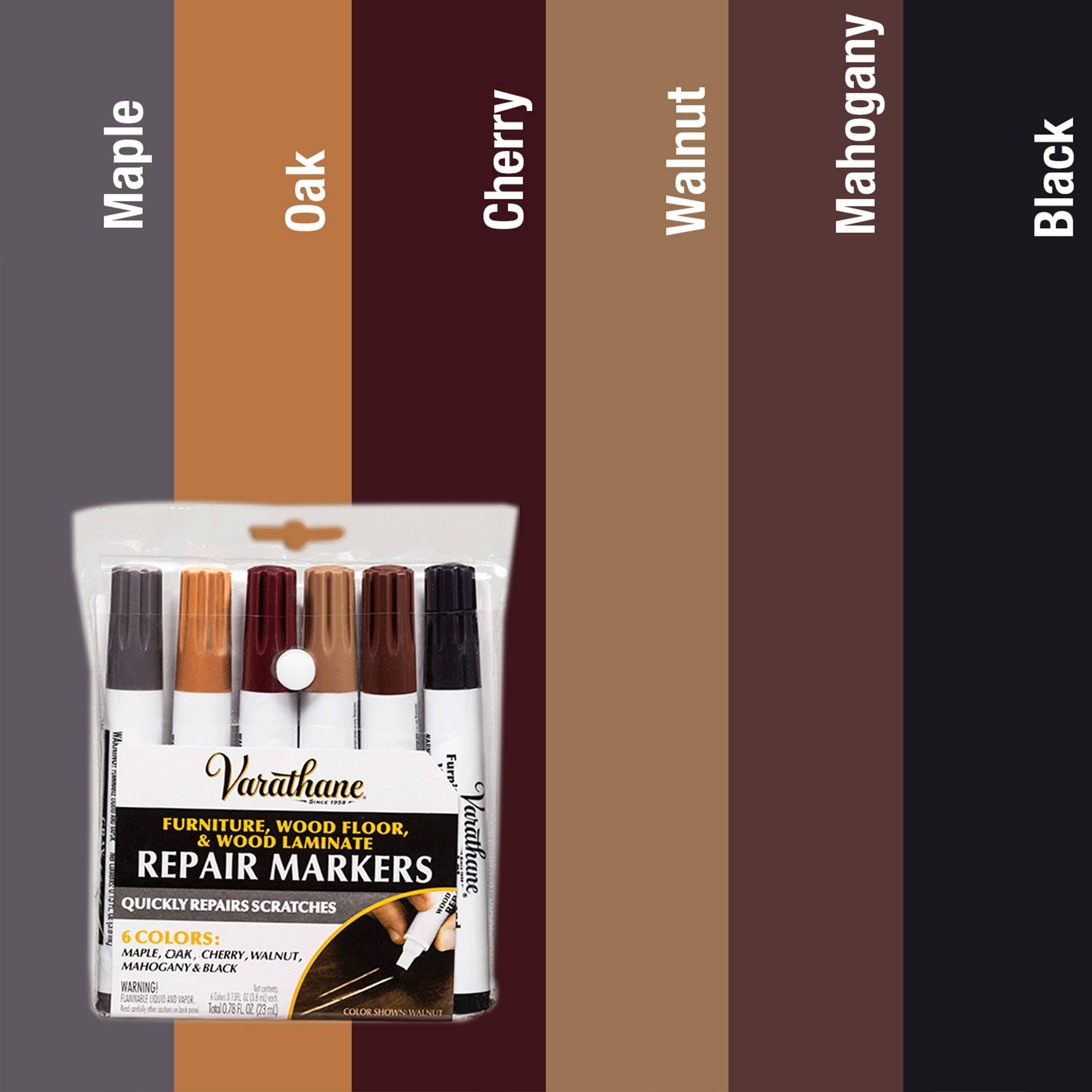 Varathane Stain Markers Wood Repair Pack of 6 358159