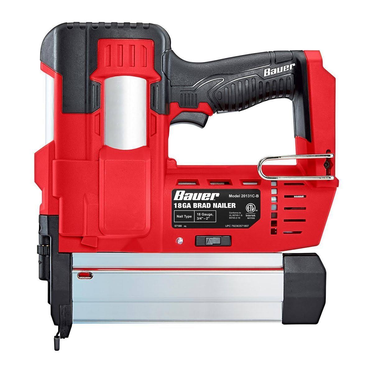 Bauer 20V Cordless 18 Gauge Brad Nailer- Tool Only