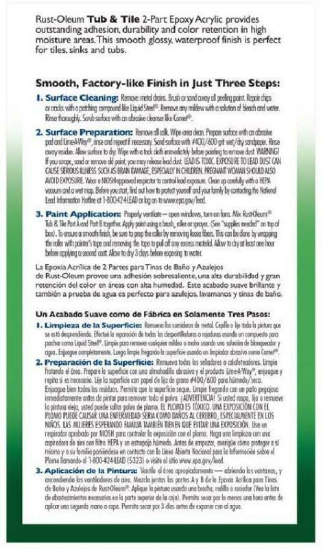 Rust-Oleum 7860519 Tub & Tile Refinishing Kit White