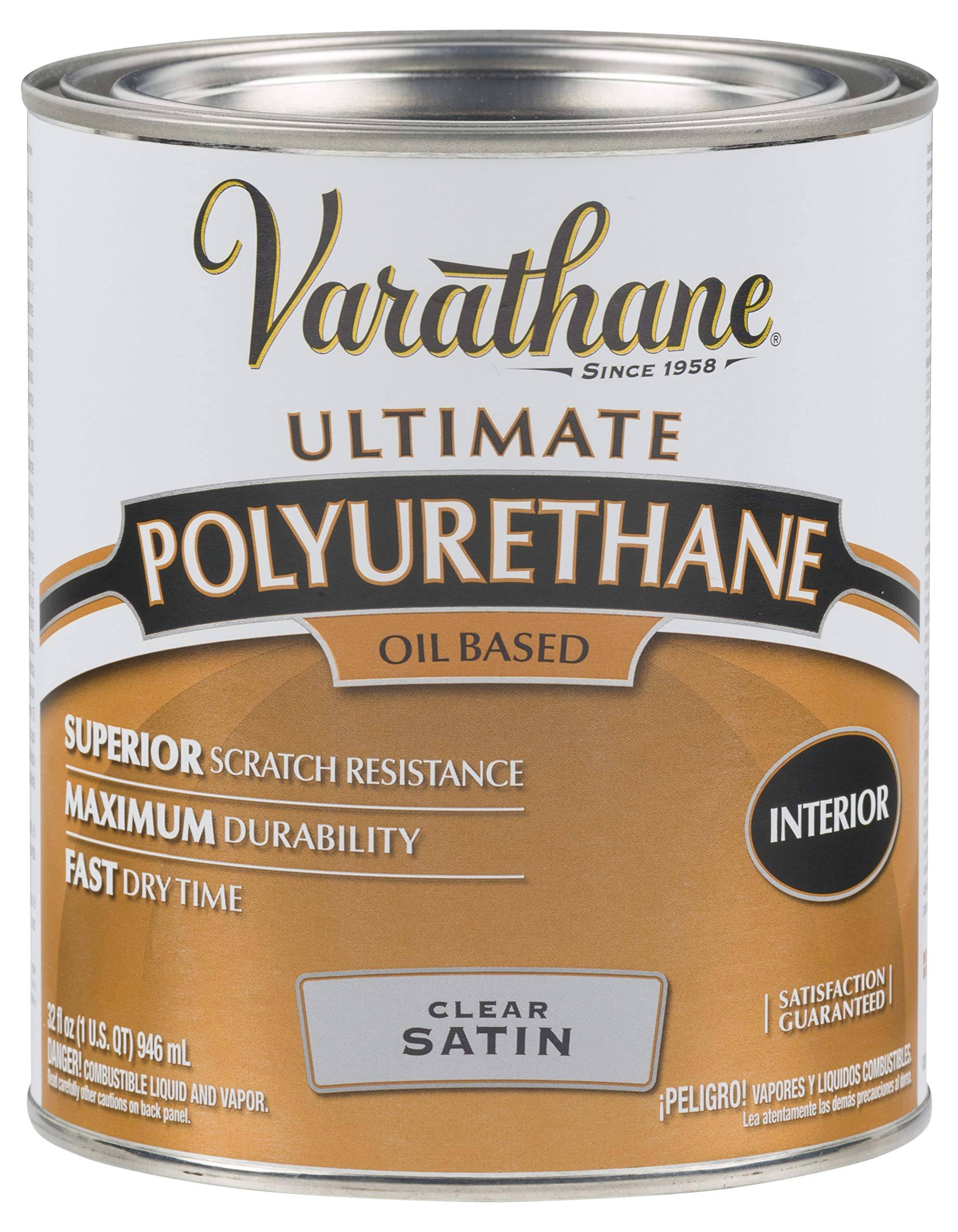 Varathane Satin Clear Oil-Based Polyurethane 1 qt
