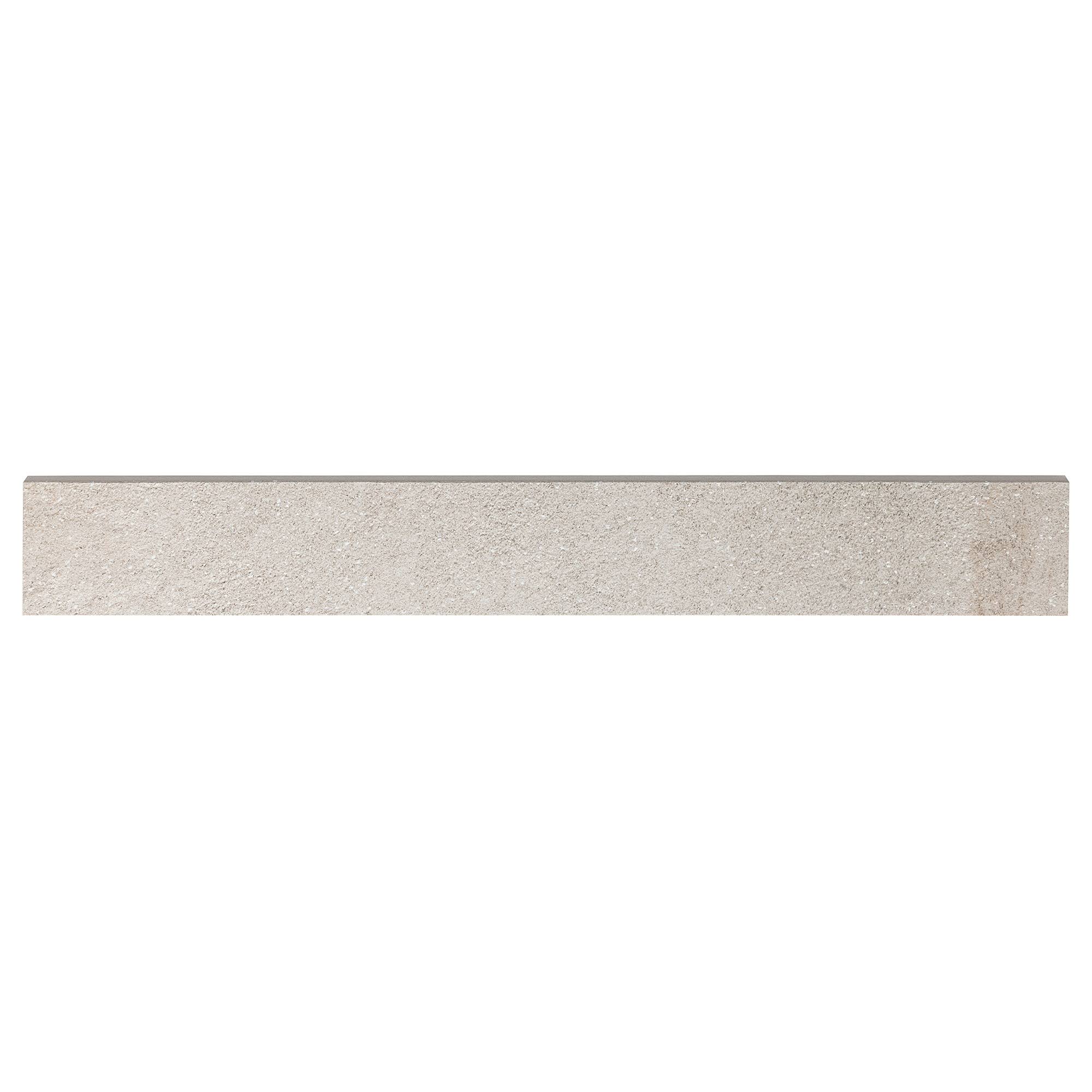 Ivy Hill Tile Dominion Linen Beige 3.14 in. x 23.62 in. Matte Limestone Look Porcelain Bullnose Wall Tile Trim