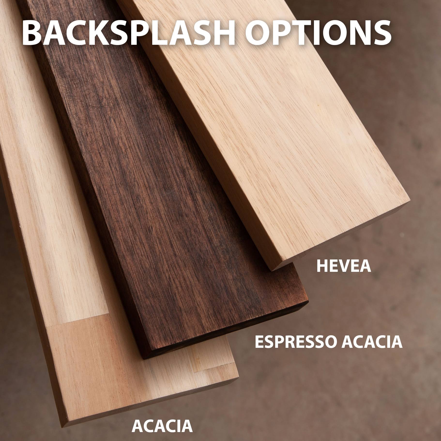 Allen + Roth 96-in x 25-in x 1.5-in Espresso Stain Straight Butcher Block Acacia Countertop in Brown | ARF1525FJACAESP-96