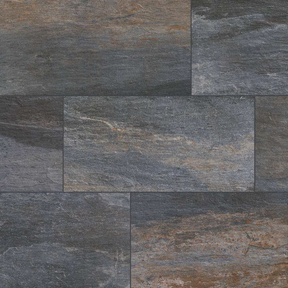 Longitude Slate Grey 12 in. x 24 in. Matte Porcelain Floor and Wall Ti