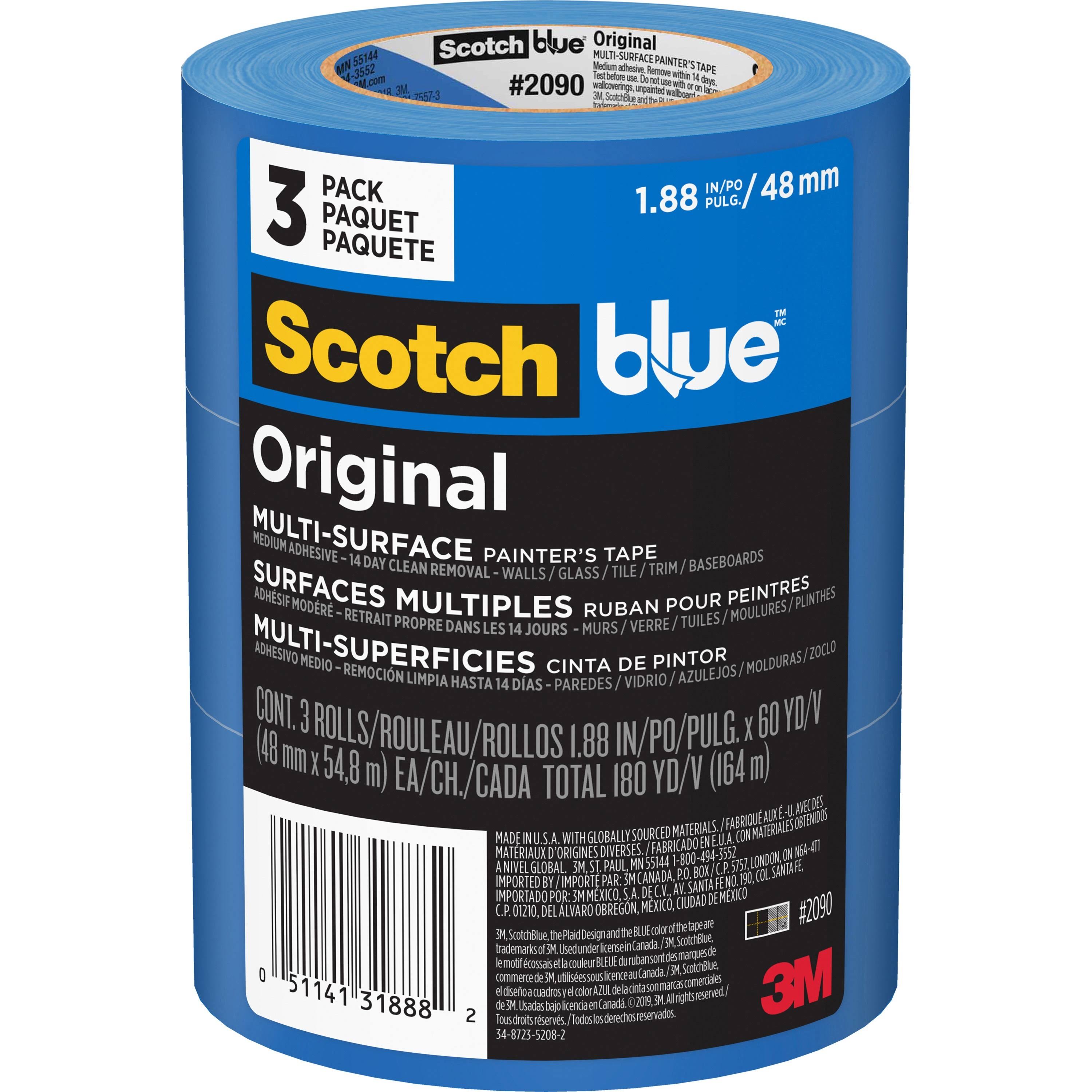 3M- 051141-31888- 2090-48EP3 Painttape 1.88Inx60Yd 3RLS/PK, Pack of 3