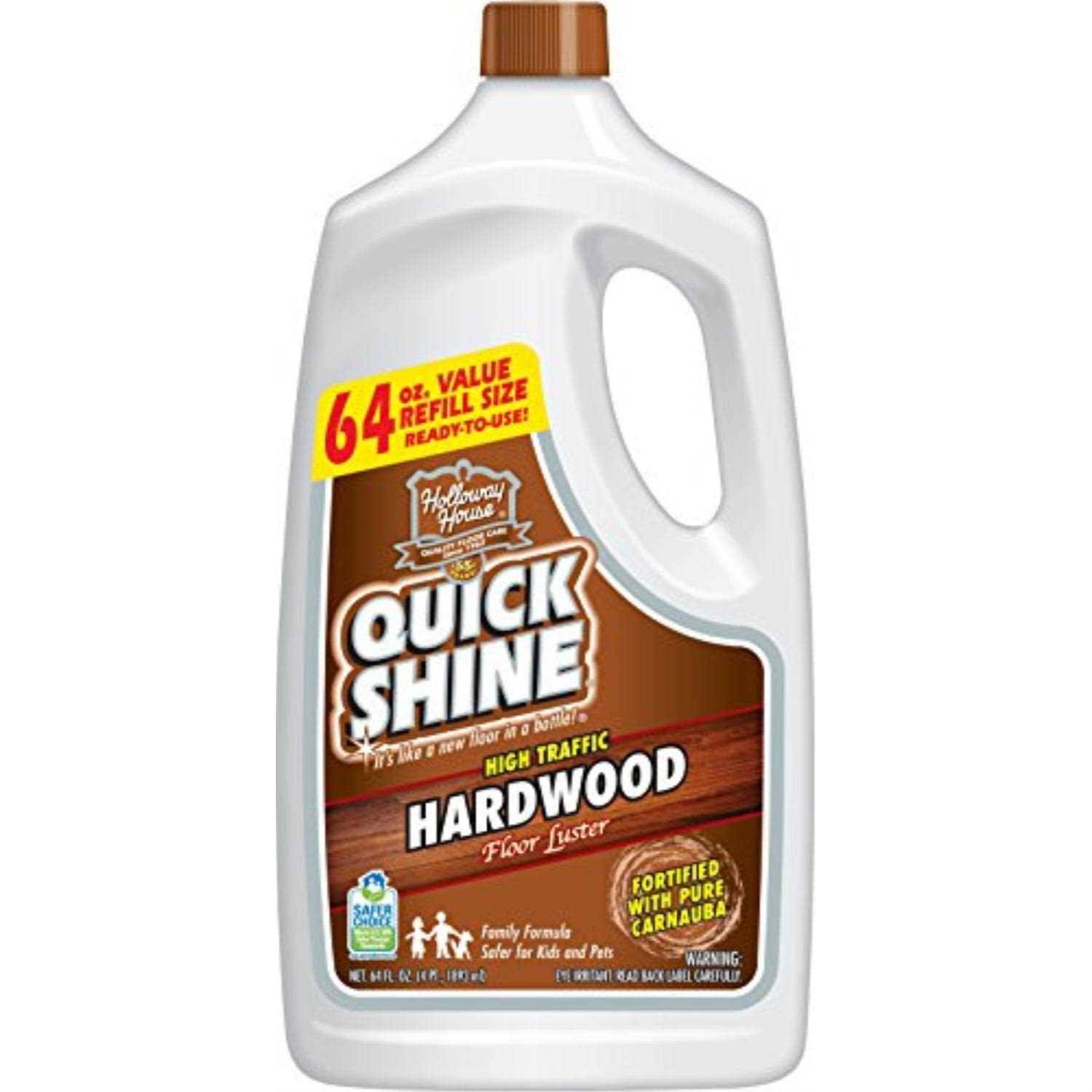 Quick Shine High Traffic Hardwood Floor Luster and Polish, 64 oz. Refill Bottle