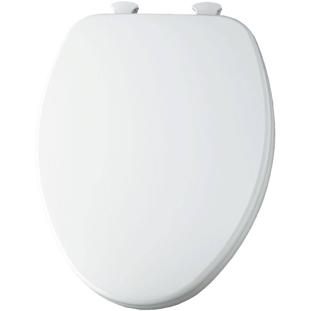Church 585ec 346 Wood Elongated Toilet Seat in Biscuit