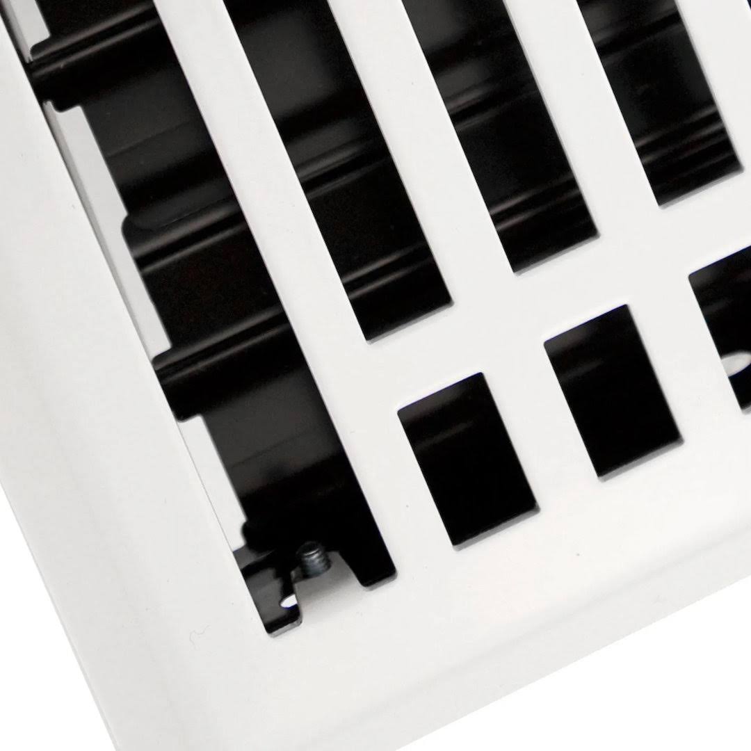 Contemporary Steel Floor Register Signature Hardware White 2.25