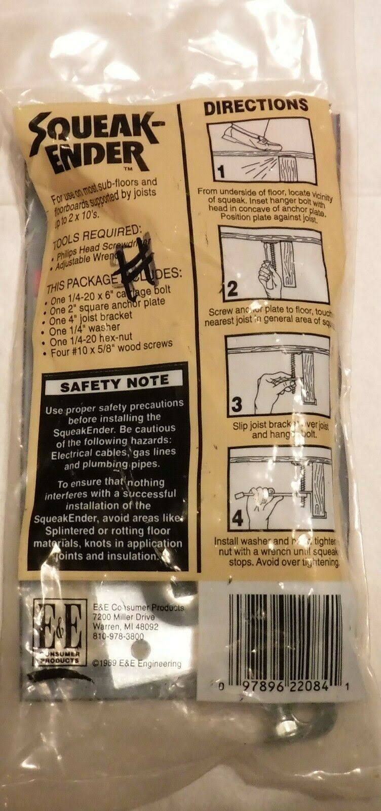 Squeak-Ender Phillips Square Head Floor Squeak Eliminator 6 in.