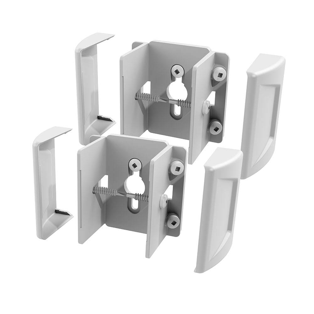 Freedom Set and Secure 2-Pack White Vinyl Fence Bracket 73004620