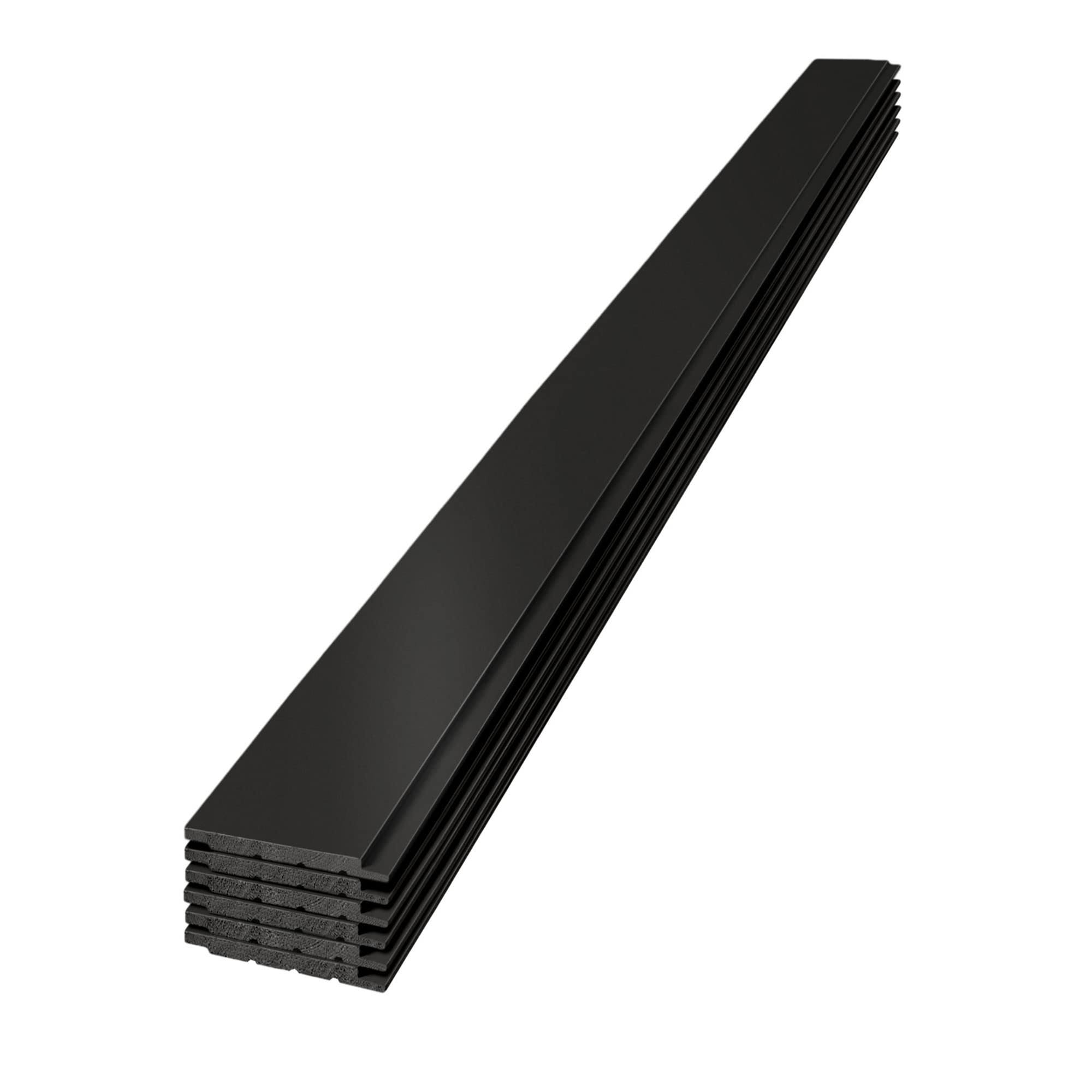 UFP-Edge Timeless 1 in. x 6 in. x 6 ft. Midnight Black Smooth Nickel Gap Shiplap (6-pack) 345604