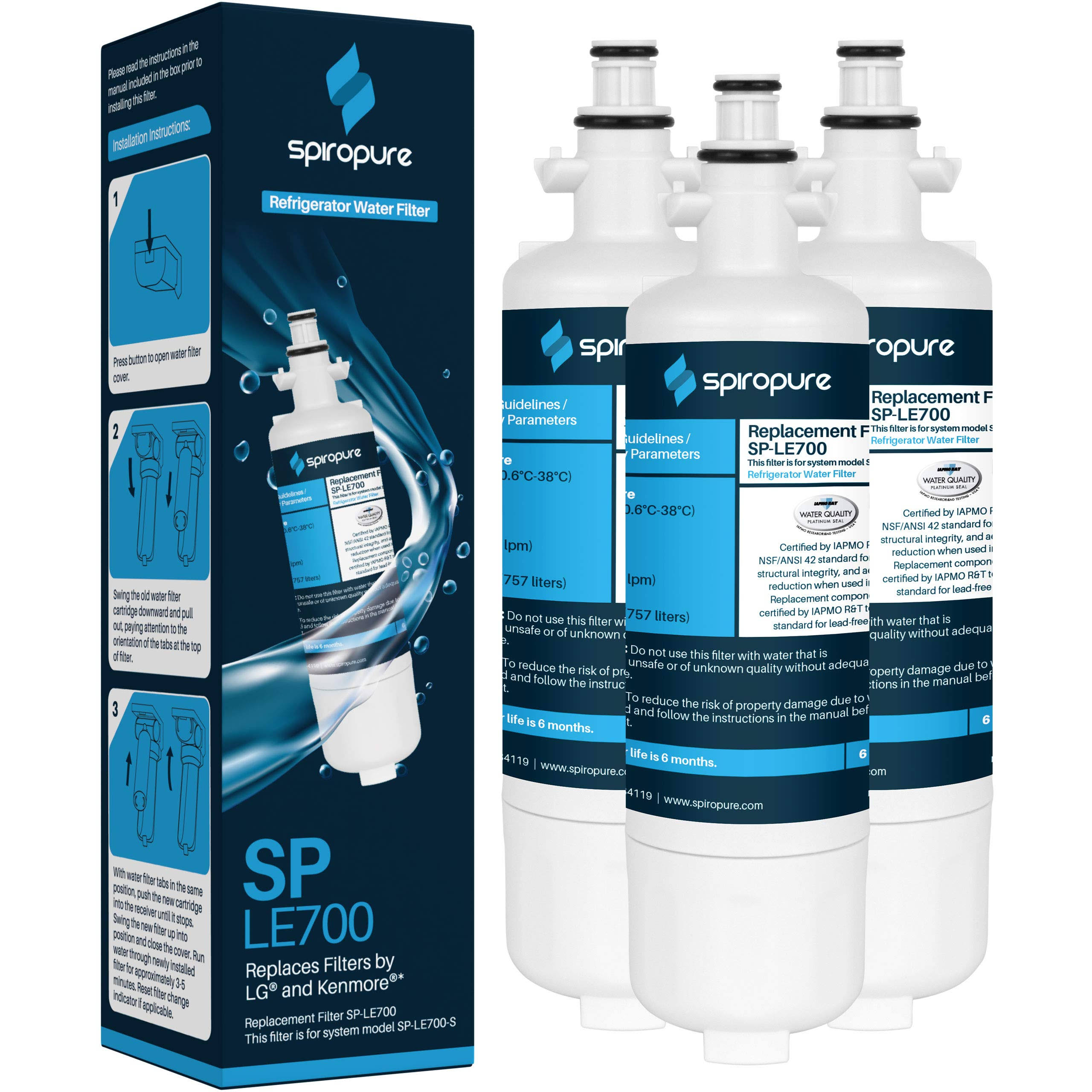 SpiroPure Replacement for LT700P, 9690, Adq36006101, PF01, 46-9690, R-9690, PL-5- New