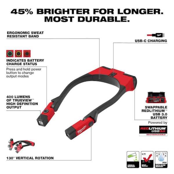 400 Lumens LED REDLITHIUM Rechargeable Neck Light and 445 Lumens LED R