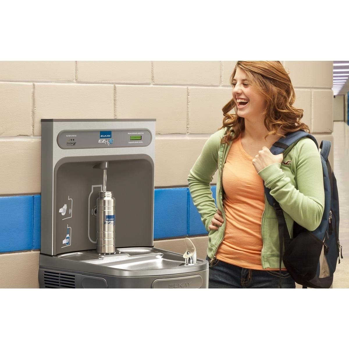 Elkay LZS8WSLK Filtered EZH2O Bottle Filling Station with Single ADA Cooler, Gray