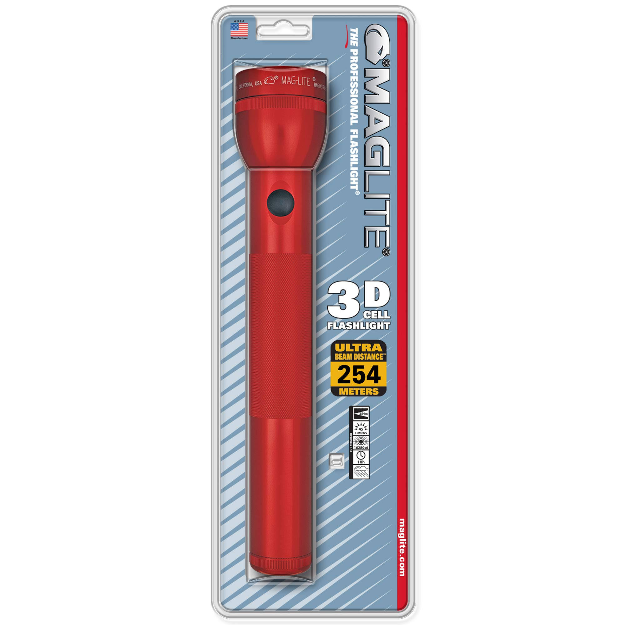Maglite 3 Cell D Flashlight (Red)