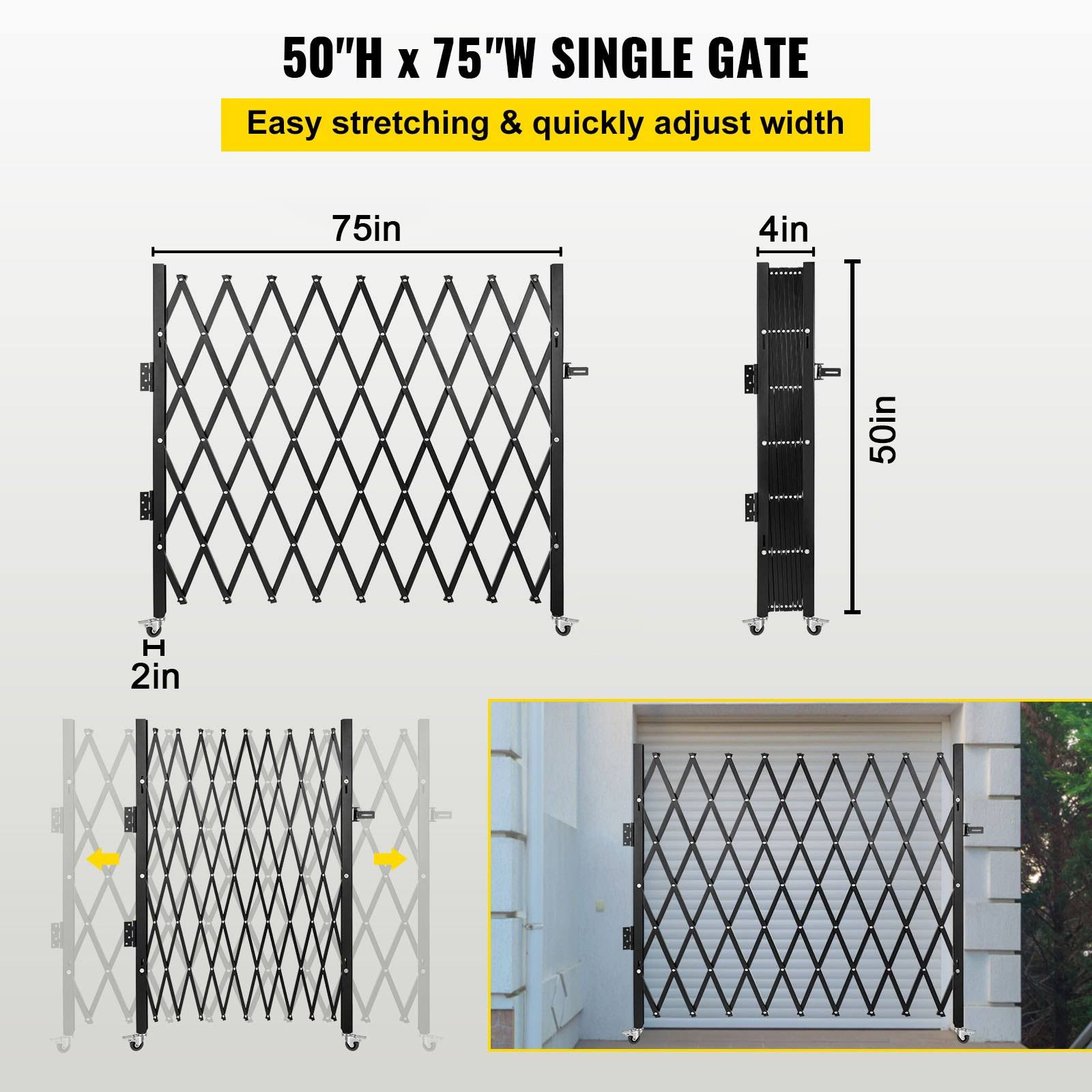 VEVOR Single Folding Security Gate 48