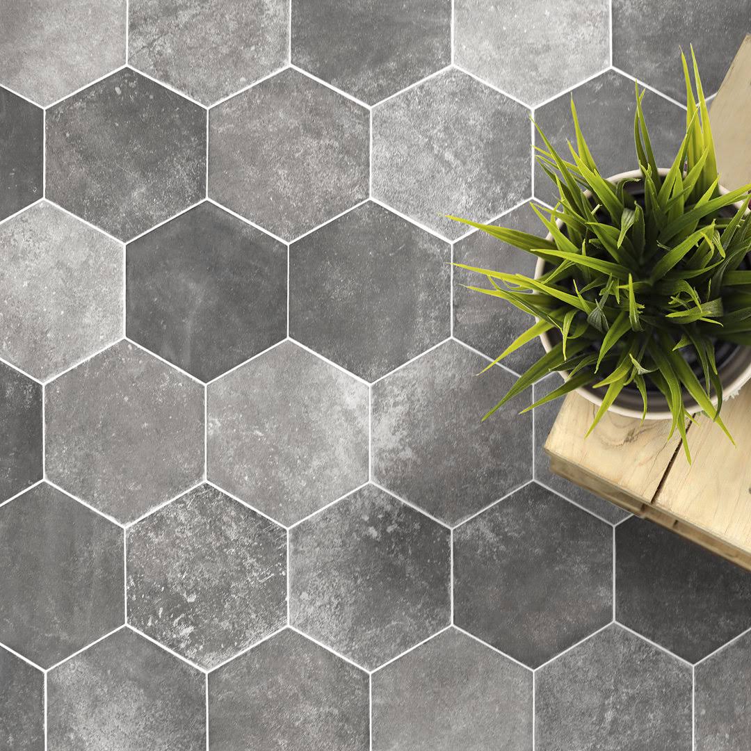 Ivy Hill Tile Hayes Gris 7.87 in. x 9.44 in. Matte Porcelain Floor and Wall Tile (9.84 Sq. ft./Case)